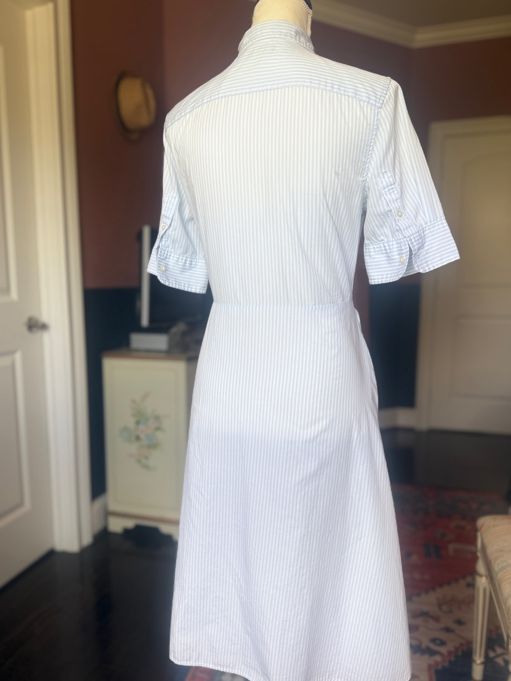 Lauren Ralph Lauren Shirt Dress with Tie Waist Sz 4 - Picture 4 of 10